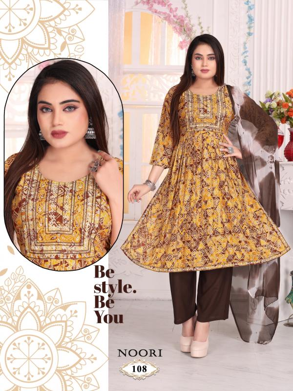 Ft Noori Vol 1 Rayon Printed Kurti Bottom With Dupatta